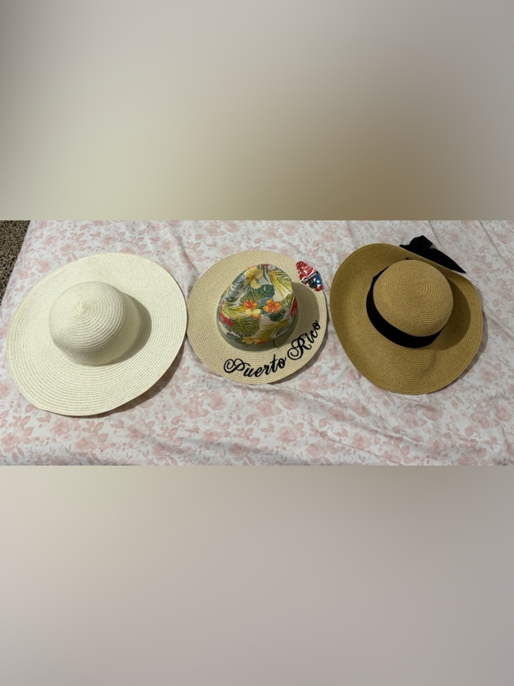 Bundle of 3 Summer Straw Sun Hats – Like New